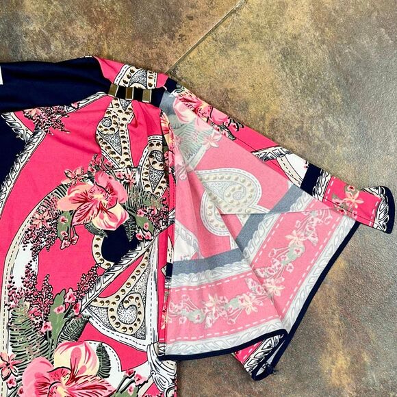 JM Collections Petite Floral Split Sleeve Dress PM - Picture 7 of 15